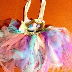 Colorful Kids Tutu with Crown